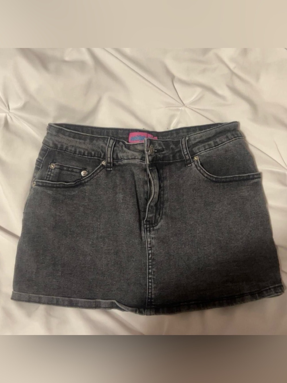 Edikted Chiara Denim Micro Skirt